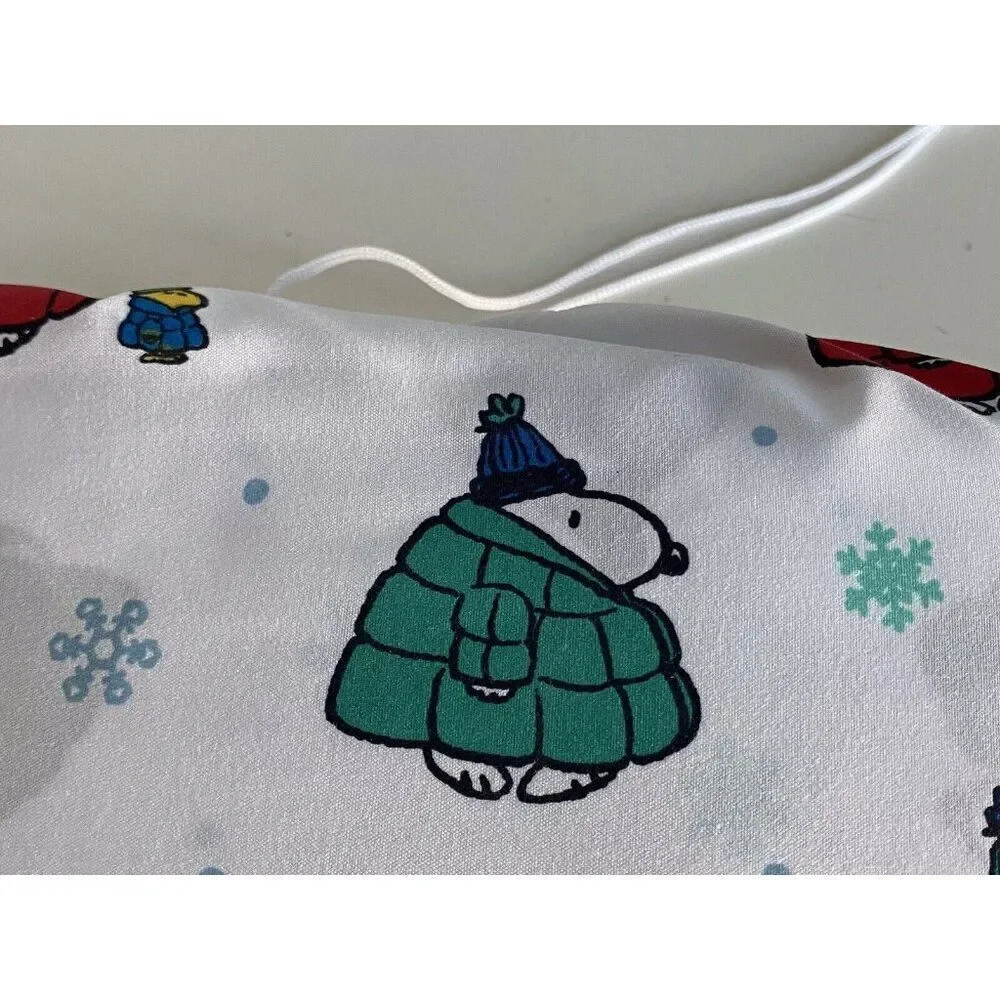 Peanuts Snoopy Puffy Puffer Coat Jacket Sheet Set QUEEN SIZE Multicolor Soft NEW